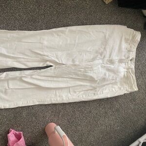 Hollister White Straight Leg Jeans